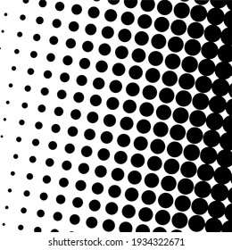 Fondo negro de medio tono con puntos de polka negro. Patrón de semitono. Patrón de textura de fondo de fondo de semitono limpio y moderno. Ilustración vectorial.