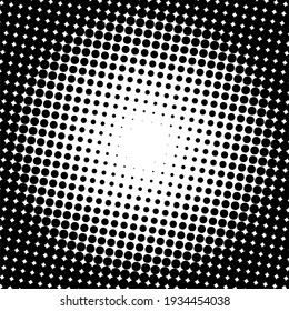 Black halftone background with Black polka dots. Halftone pattern. Vector illustration.