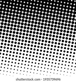 Schwarzer Halftonhintergrund mit schwarzen Polka-Punkten. Halftone Muster. Modernes, sauberes Halbton-Hintergrundbild-Muster. Vektorgrafik.