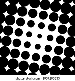 Fondo negro de medio tono con puntos de polka negro. Patrón de semitono. Patrón de textura de fondo de fondo de semitono limpio y moderno. Ilustración vectorial.