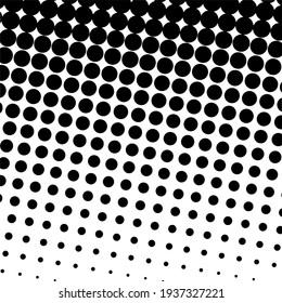 Black halftone background with Black polka dots. Halftone pattern. Vector illustration.