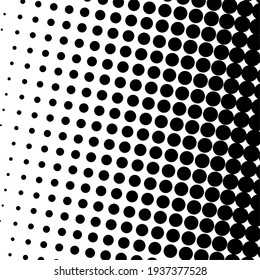 Fondo negro de medio tono con puntos de polka negro. Patrón de semitono. Patrón de textura de fondo de fondo de semitono limpio y moderno. Ilustración vectorial.