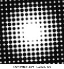Fondo negro de medio tono con puntos de polka negro. Patrón de semitono. Patrón de textura de fondo de fondo de semitono limpio y moderno. Ilustración vectorial.