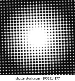 Schwarzer Halftonhintergrund mit schwarzen Polka-Punkten. Halftone Muster. Modernes, sauberes Halbton-Hintergrundbild-Muster. Vektorgrafik.