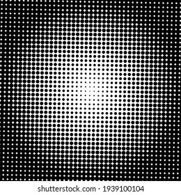 Fondo negro de medio tono con puntos de polka negro. Patrón de semitono. Patrón de textura de fondo de fondo de semitono limpio y moderno. Ilustración vectorial.