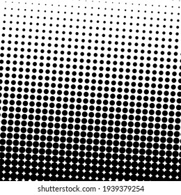 Black halftone background with Black polka dots. Halftone pattern. Modern Halftone Background backdrop texture pattern. Vector illustration.