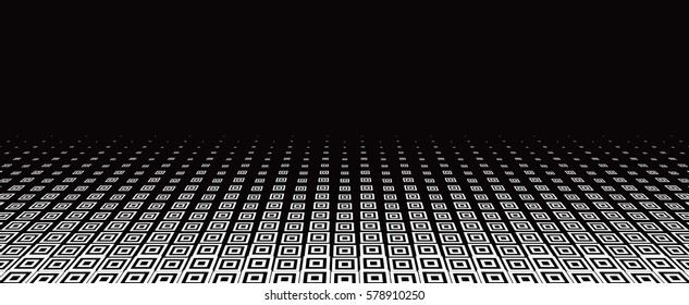 Black halftone background with square dots. EPS vector illustration