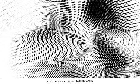 Black halftone background template. For invitation, greeting card. For wallpaper, digital paper and packaging. Element for advertising and decoration of awards and solemn, entertaining events.