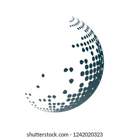 Black halftone badge on white background vector