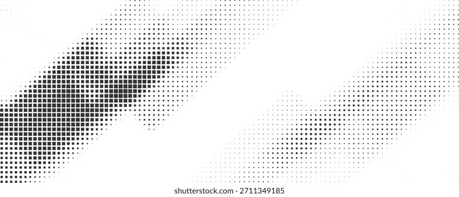 Vector de desvanecimiento diagonal de semitono negro para carteles modernos, fondos tecnológicos, Gráficos para video, diseños de Editorial, diseño de textura digital mínima
