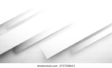 Fondo de onda diagonal de punto de semitono negro con Ilustración vectorial de gradiente suave