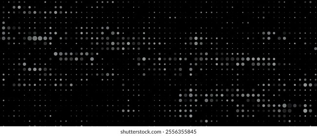 Black halftone dot gradient pattern with a grunge texture background. eps 10