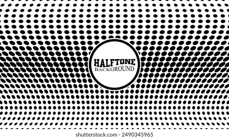 BLACK HALFTONE DOTS BACKGROUND ILLUSTRATION