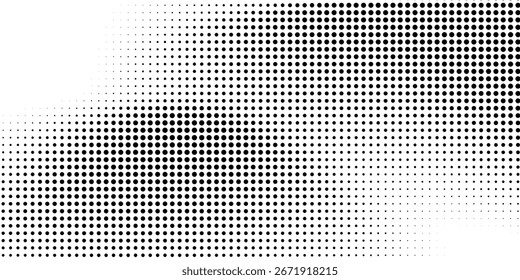 Semitono negro con fondo degradado de puntos.