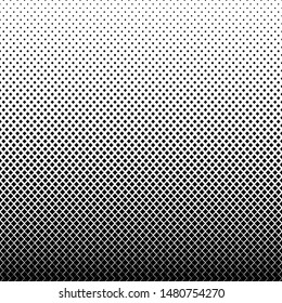 Black halftone dots on a white background create a distinctive pattern, using varying dot sizes and spacing to add depth and contrast. This simple yet striking design is versatile in art, print.