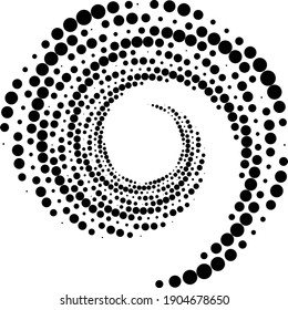 Design Spiral Dots Backdrop Abstract Monochrome Stock Vector (Royalty ...