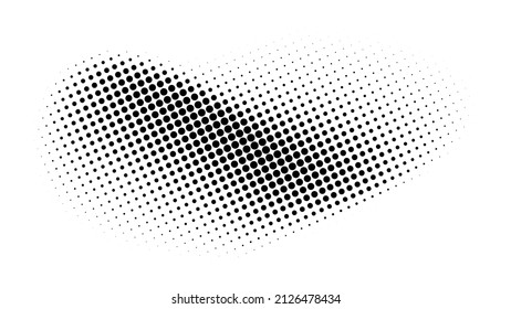 Black halftone dots wavy pattern background
