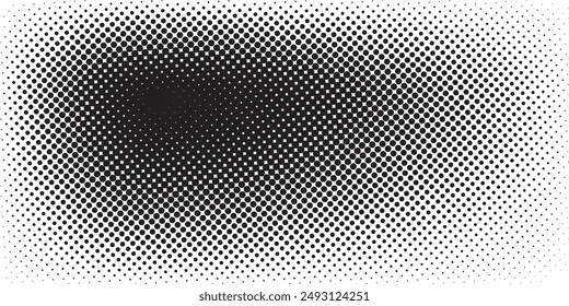 Black halftone gradient dot patterns background. vector