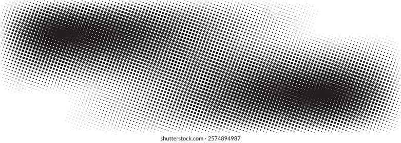 Black halftone gradient dot patterns background. dots modern vector
