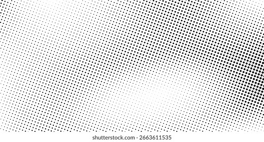 Black halftone gradient dot patterns background. Vector illustration