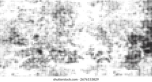 Plano de fundo de padrões de pontos de gradiente de meio-tom preto
