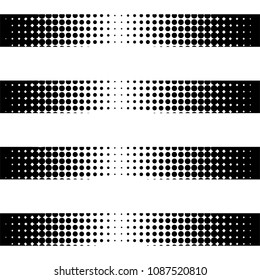 black halftone horizontal striped background vector illustration image