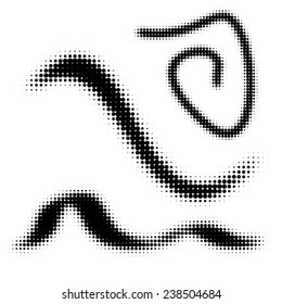 black halftone objects
