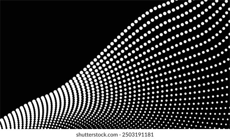 Black halftone pattern abstract background vector image