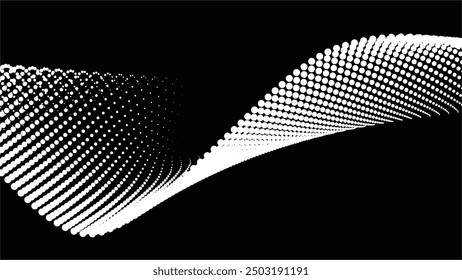 Black halftone pattern abstract background vector image