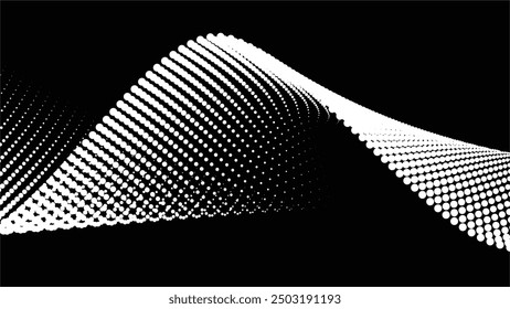 Black halftone pattern abstract background vector image