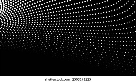 Black halftone pattern abstract background vector image