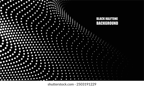 Black halftone pattern abstract background vector image