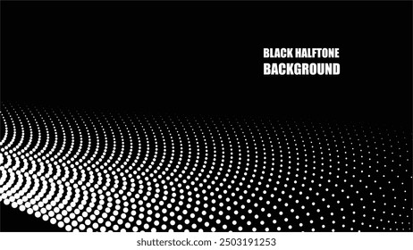 Black halftone pattern abstract background vector image