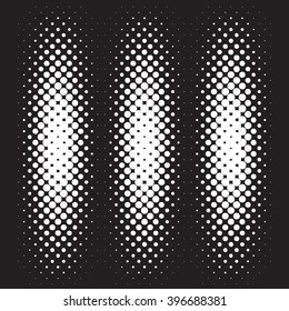 Black halftone pattern clipping mask. Editable vector illustration