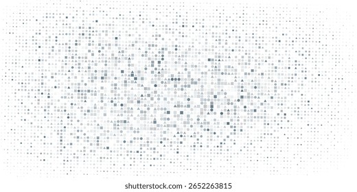 Patrón de semitono negro sobre fondo blanco. Fondo de semitono lineal. Ilustración vectorial aislada sobre fondo blanco. Vector