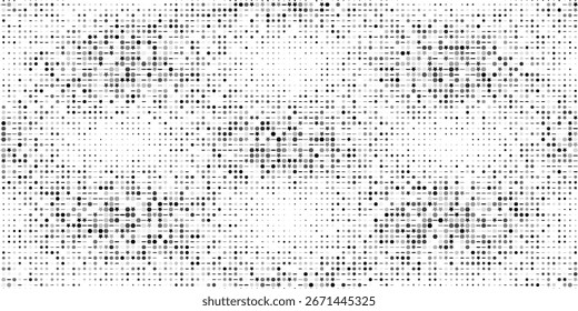 Patrón de semitono negro sobre fondo blanco. Fondo de semitono lineal