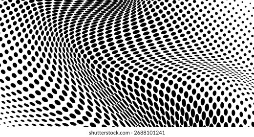 Black halftone pattern on white background. Linear halftone background. Vector illustration isolated on white background. vector