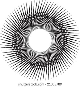 black halftone sun design