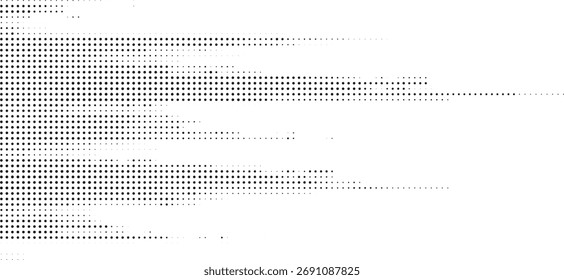 Textura de semitono negro que forma líneas de desvanecimiento Horizontal, dando sentido de movimiento y velocidad, fondo moderno abstracto mínimo para composiciones tecnológicas