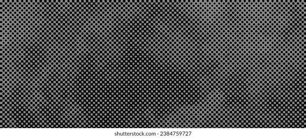 Black halftone texture on grey background. Modern dotted futuristic illustration. Grunge pixilated vector backdrop.