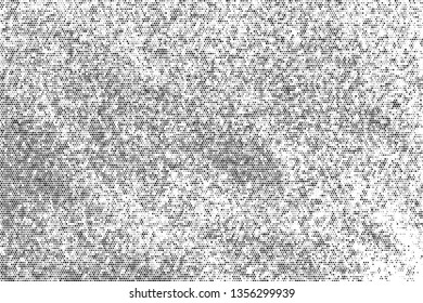 Black Halftone Texture On White Background. Modern Dotted Futuristic Backdrop. Fade Noise Overlay. Digitally Generated Image. Pop Art Style. Vector Illustration, Eps 10.