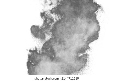 Textura De Medio Tono Negro Sobre Fondo Blanco. El Marco Futurista Moderno. Sobrecarga de ruido anticuado. Imagen Generada Digitalmente. Estilo Pop Art. Ilustración De Vectores, Eps 10.