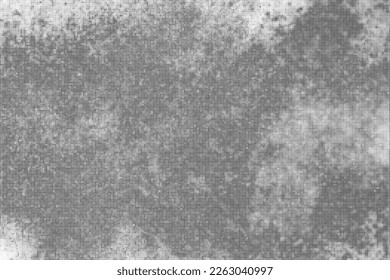 Black Halftone Texture On White Background. Modern Dotted Futuristic Backdrop. Fade Noise Overlay. Digitally Generated Image. Pop Art Style. Vector Illustration, Eps 10.