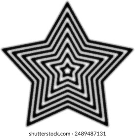 Black halftone vector art background with stars and black dots on white. Monochrome abstract modern design. Futuristic retro illustration for cover design, poster, banner, flyer and cards.