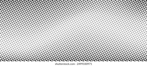 Fondo de Arte vectorial de semitono negro con puntos negros en blanco para diseño de portada, póster, Anuncio, volante y tarjetas. Diseño moderno abstracto monocromo. Ilustración retro futurista.