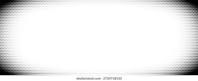 schwarze Halbton-Vignette Effekt Hintergrund rund verblassen 