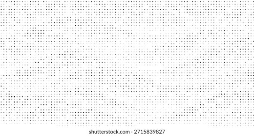 Black halftone wave background. Abstract grainy fluid texture. Dotted curved dot flow wallpaper. Grit swoosh overlay element for poster, banner, brochure, flyer, leaflet, template. Vector backdrop