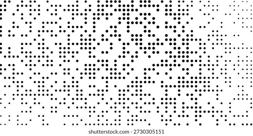 Fundo de onda de meio-tom preto. Textura de fluido granulado abstrato. Papel de parede de fluxo de pontos curvos pontilhados. Grit swoosh elemento de sobreposição para cartaz, faixa, brochura, folheto, folheto, modelo. Tela de fundo do vetor