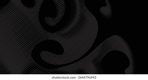 Black halftone wavy batik background. Pop art dot sport batik style vector.