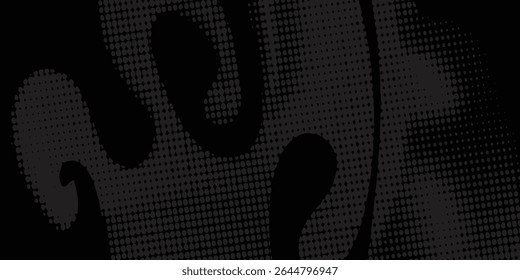 Black halftone wavy batik background. Pop art dot sport batik style vector.